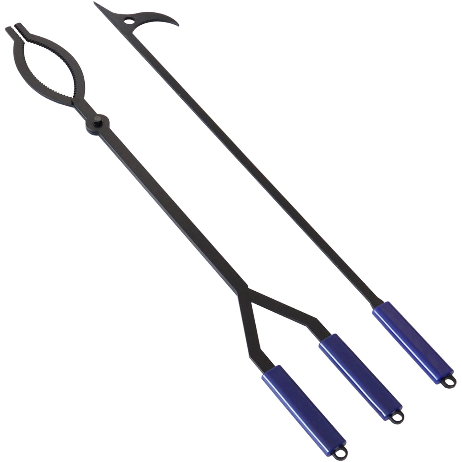 LRAIN 40 Inch Fire Log Tongs and Fire Poker Set