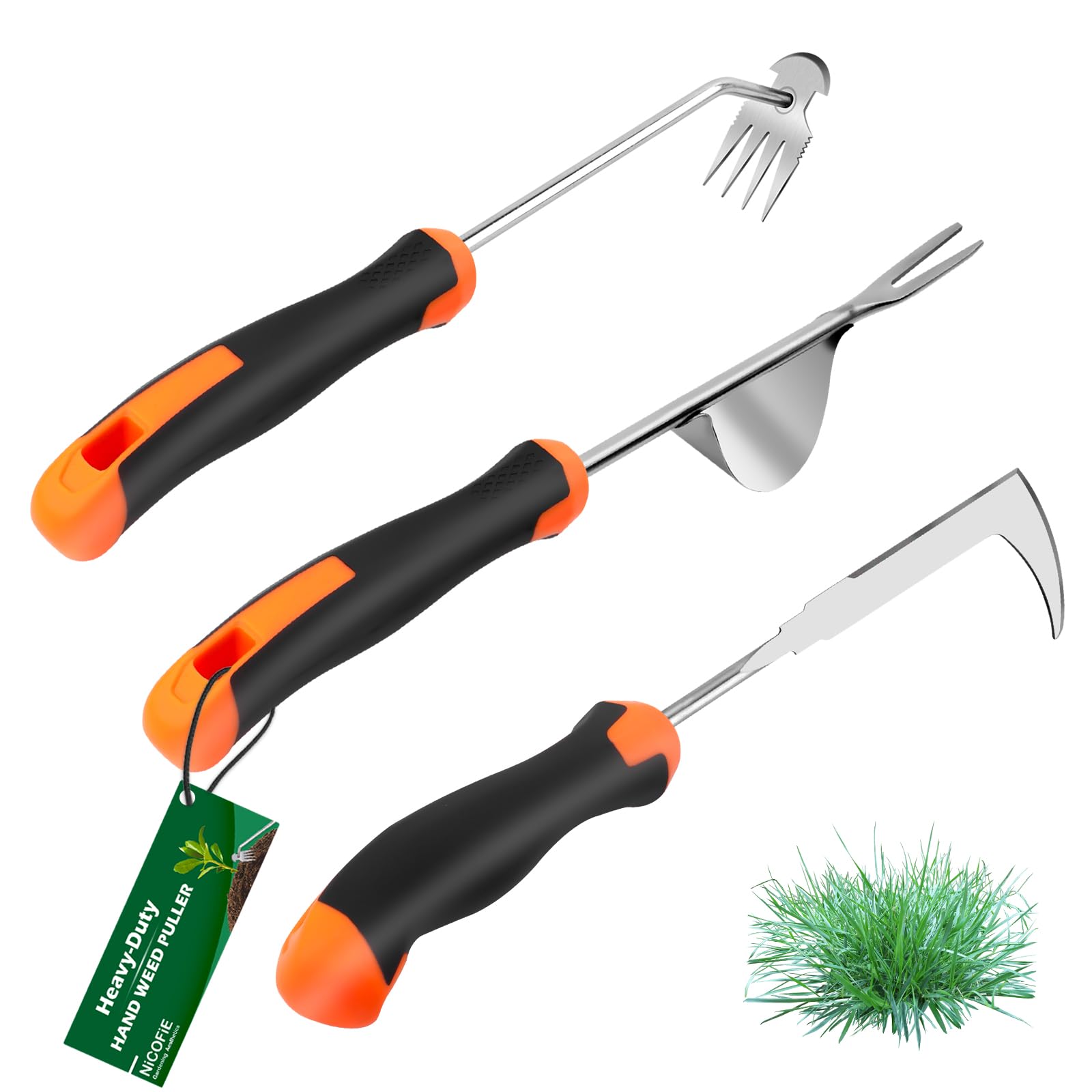LRAIN 3-Piece Manual Weeder Tool Set