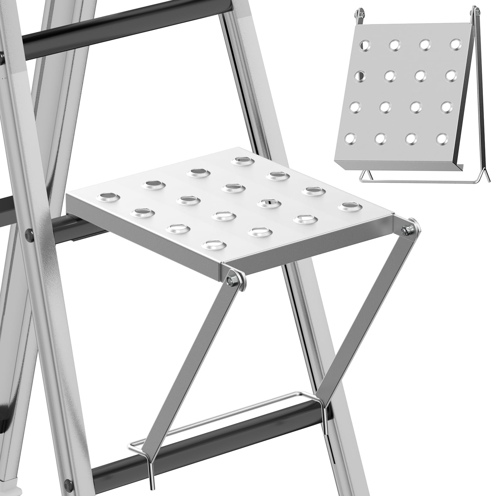 LRAIN Foldable Steel Ladder Platform