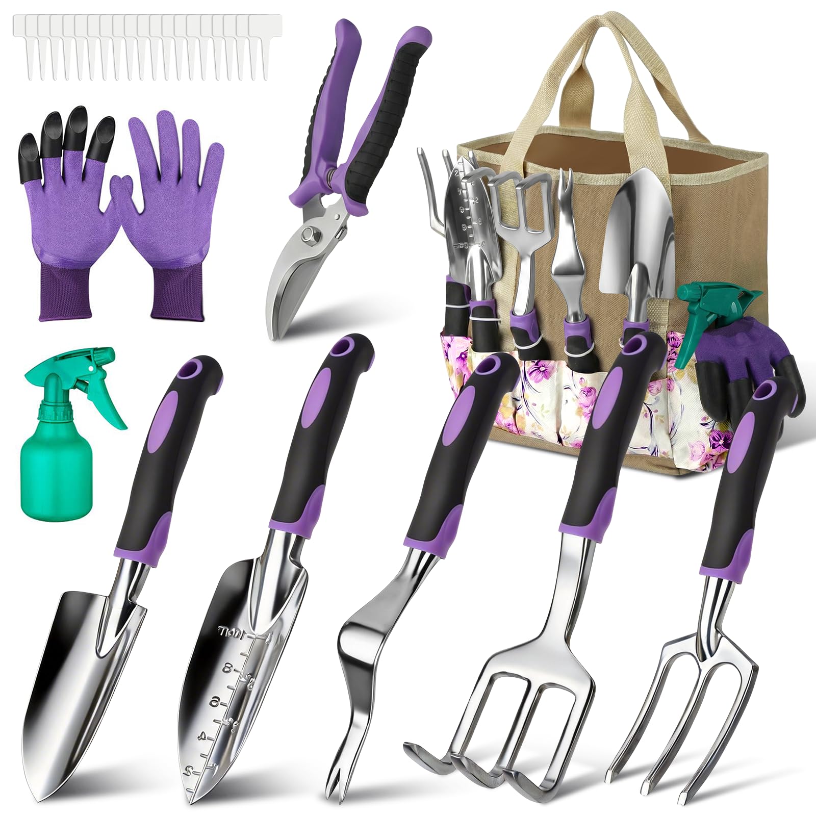 LRAIN 30-Piece Stainless Steel Gardening Kit