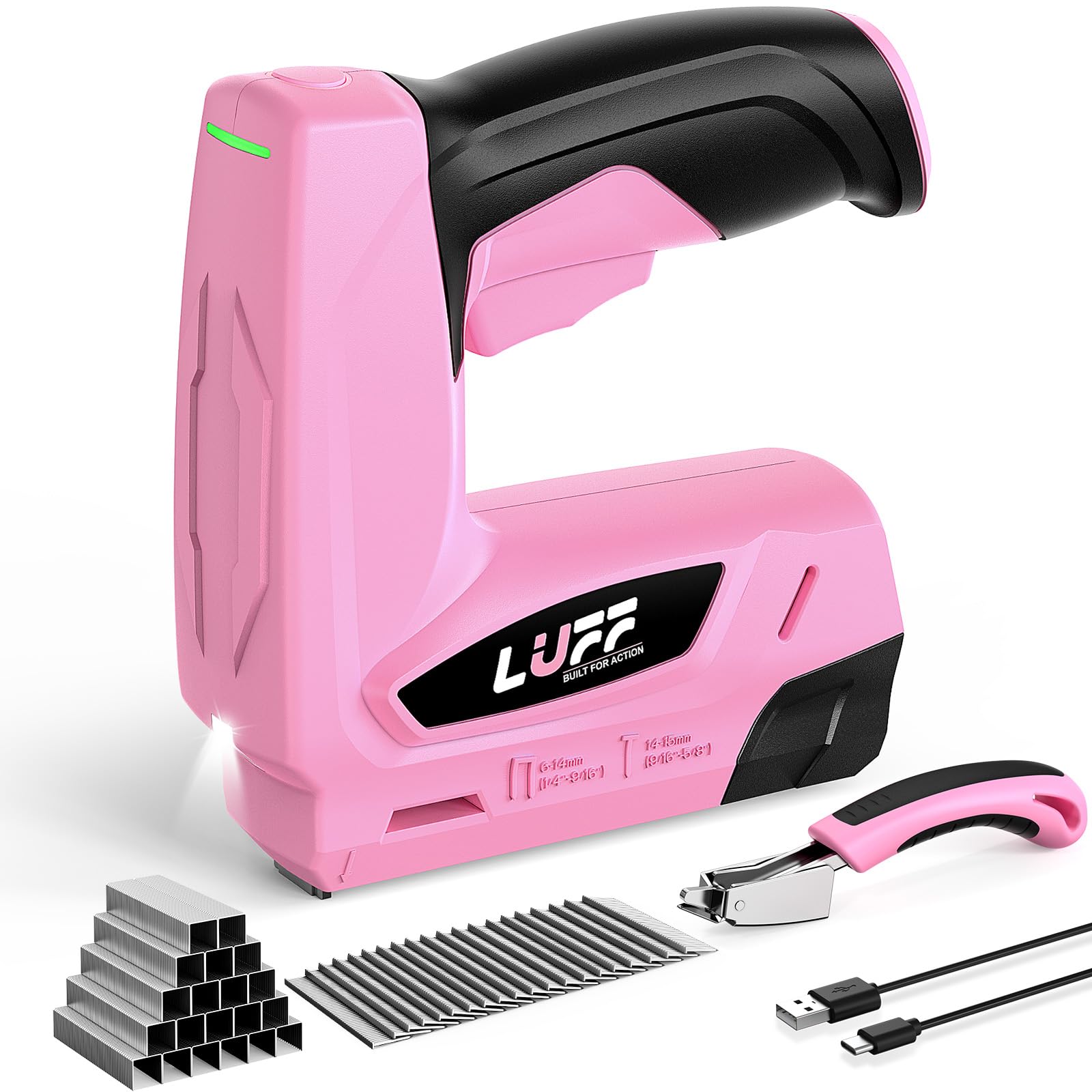 LRAIN 2-In-1 Cordless Electric Staple Gun and Brad Nailer Kit