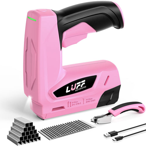 LRAIN 2-In-1 Cordless Electric Staple Gun and Brad Nailer Kit